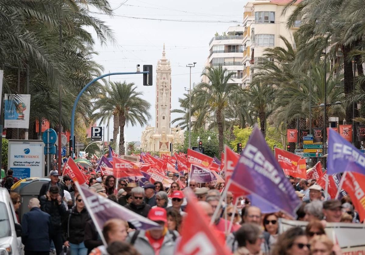 La reducción de la jornada, la mejora salarial y el acceso a la vivienda, los tres pilares del 1 de mayo en Alicante