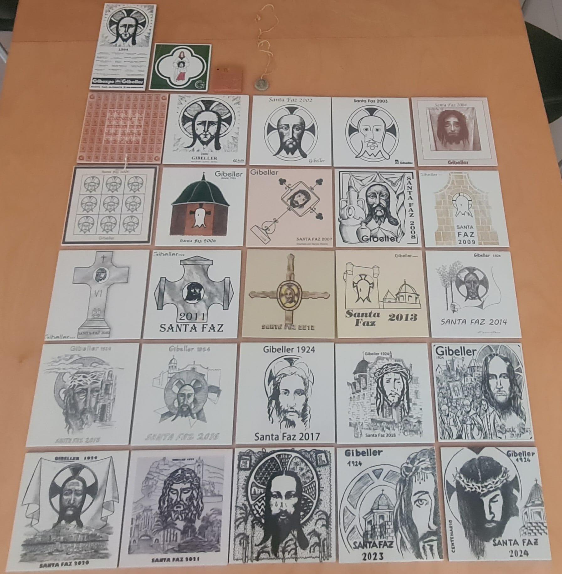 Collection of Gibeller tiles.