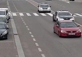 Imágenes de la Guardia Civil durante la persecución del kamikaze.