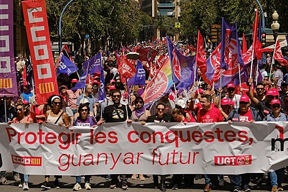 Manifestación del 1 de Mayo en Alicante
