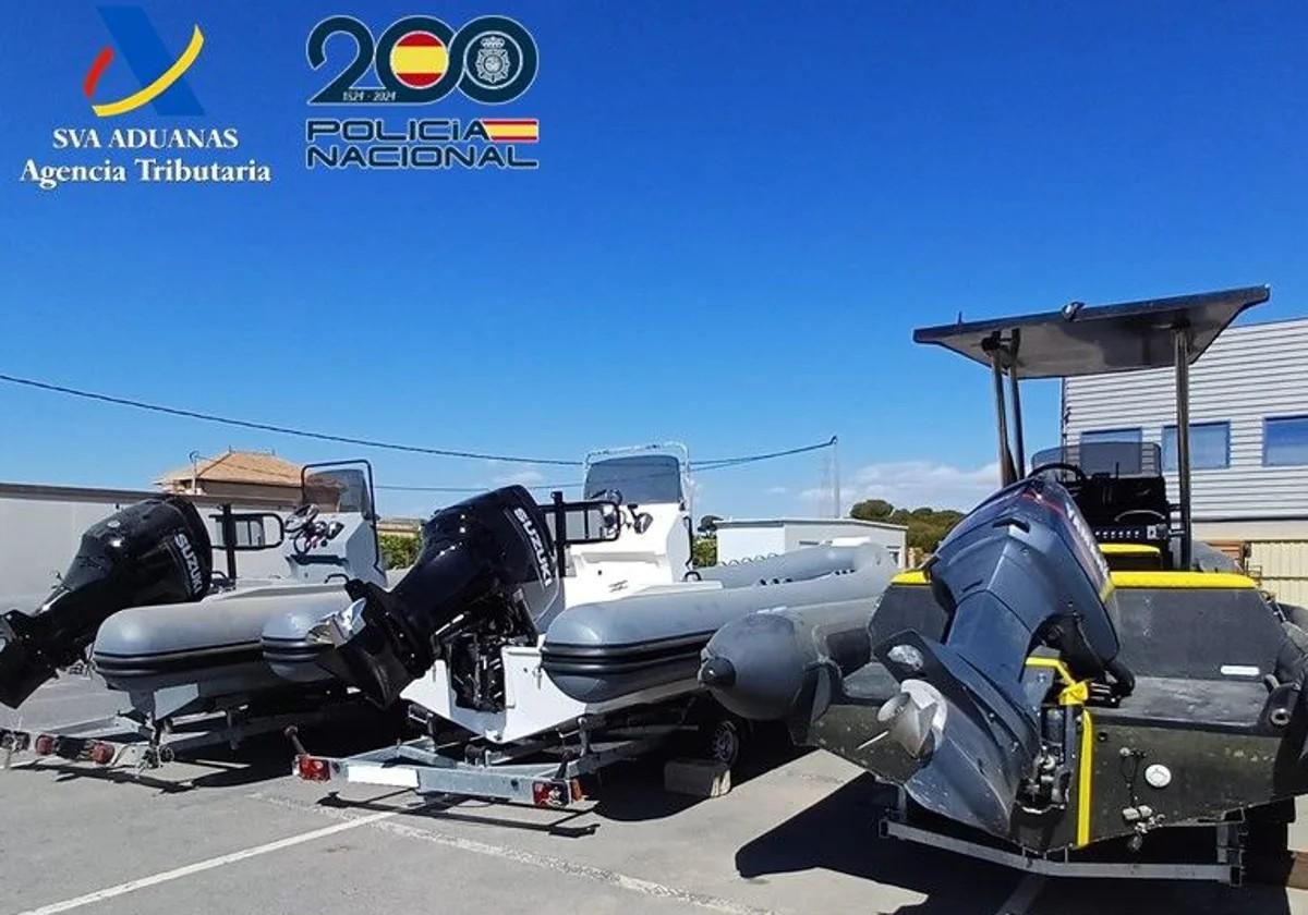 Narco-boats seized from these mafias in the province of Alicante.