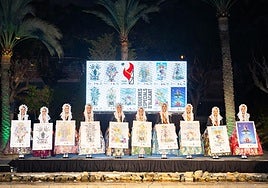 Acto de presentación de los bocetos, celebrado esta noche en los jardines de la Diputación de Alicante.
