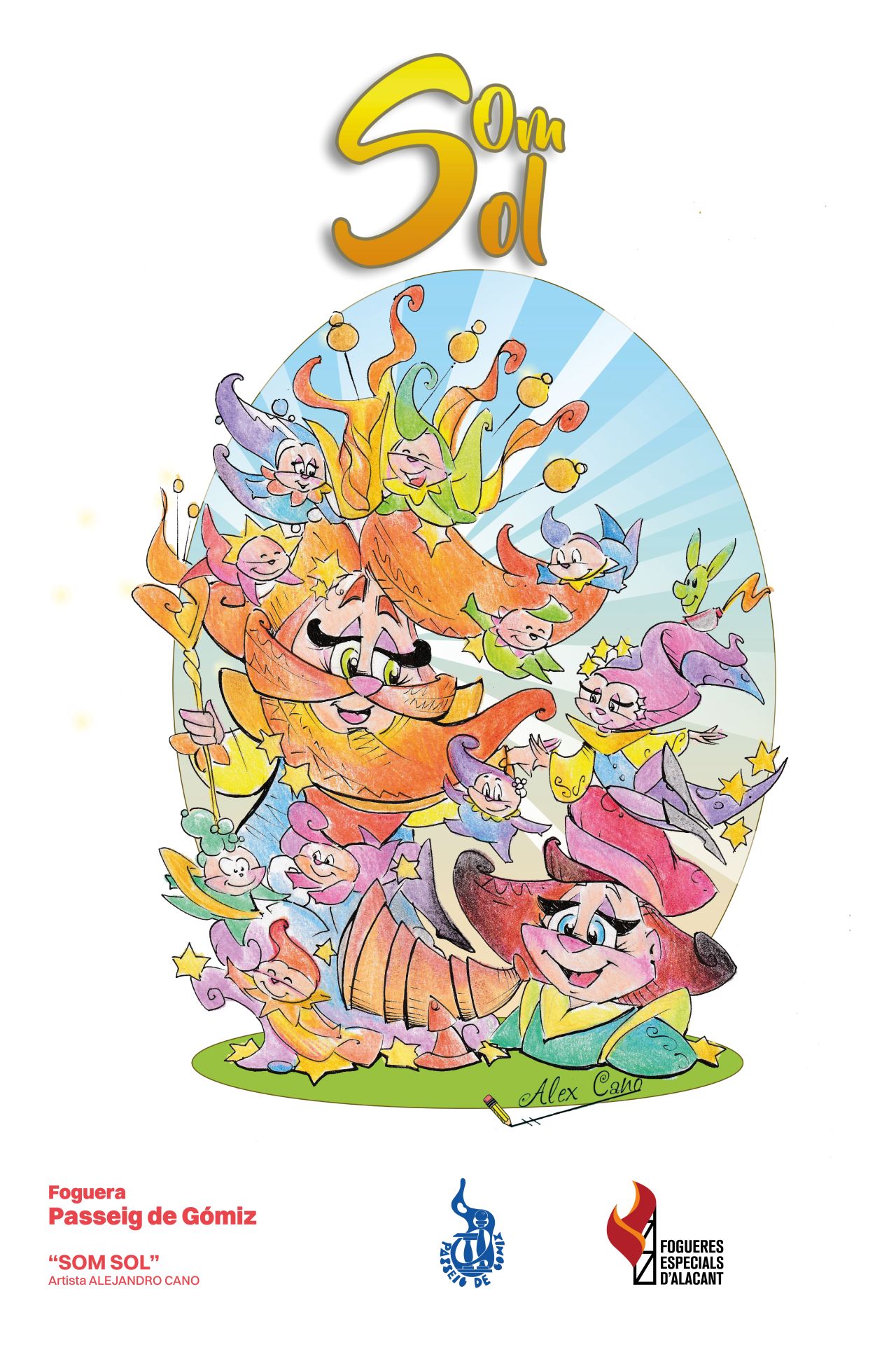 Así lucen los bocetos de las hogueras especiales infantiles