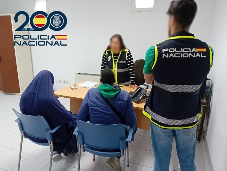 Parents detained at the National Police station.