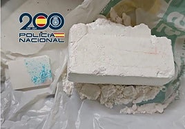 Sustancia intervenida por la Policía Nacional.