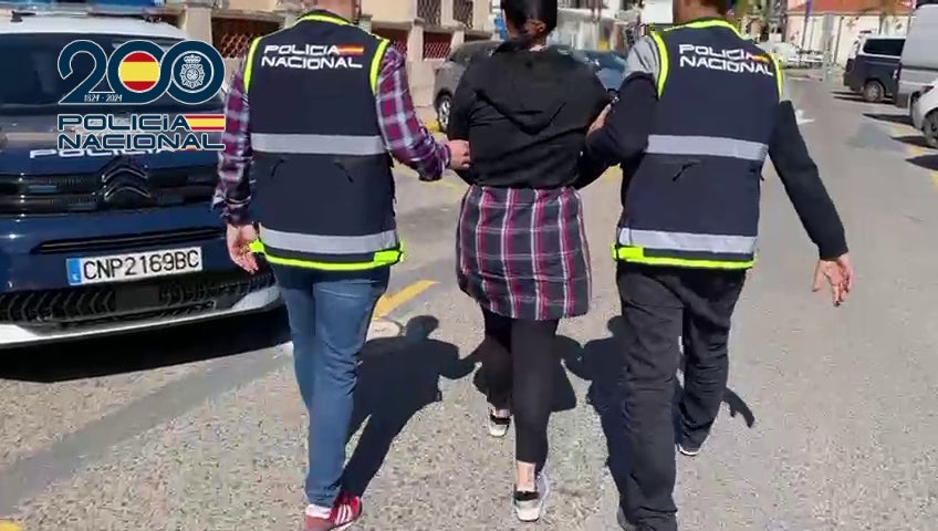 Detención practicada por la Policía Nacional en la provincia de Alicante.