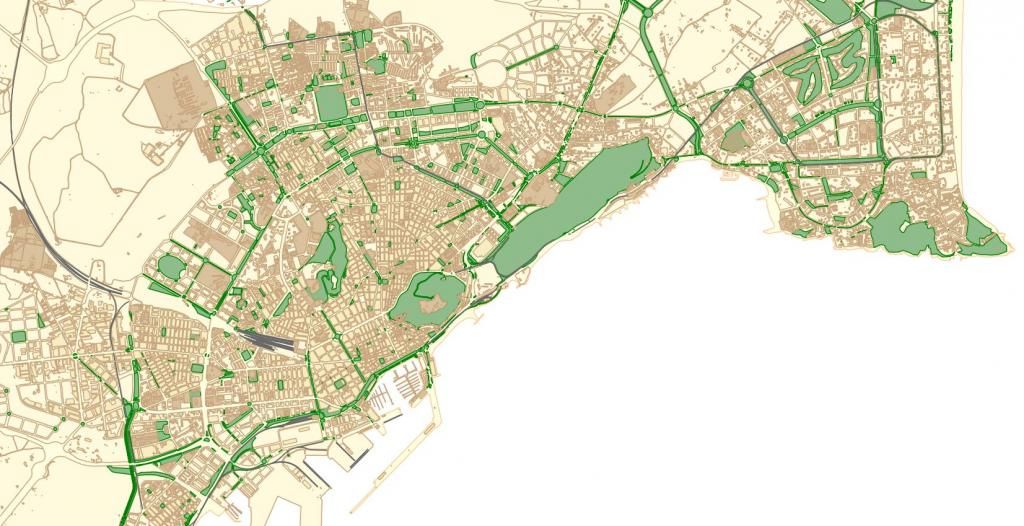 Imagen principal - Alicante seeks more green spaces and additional tram lines