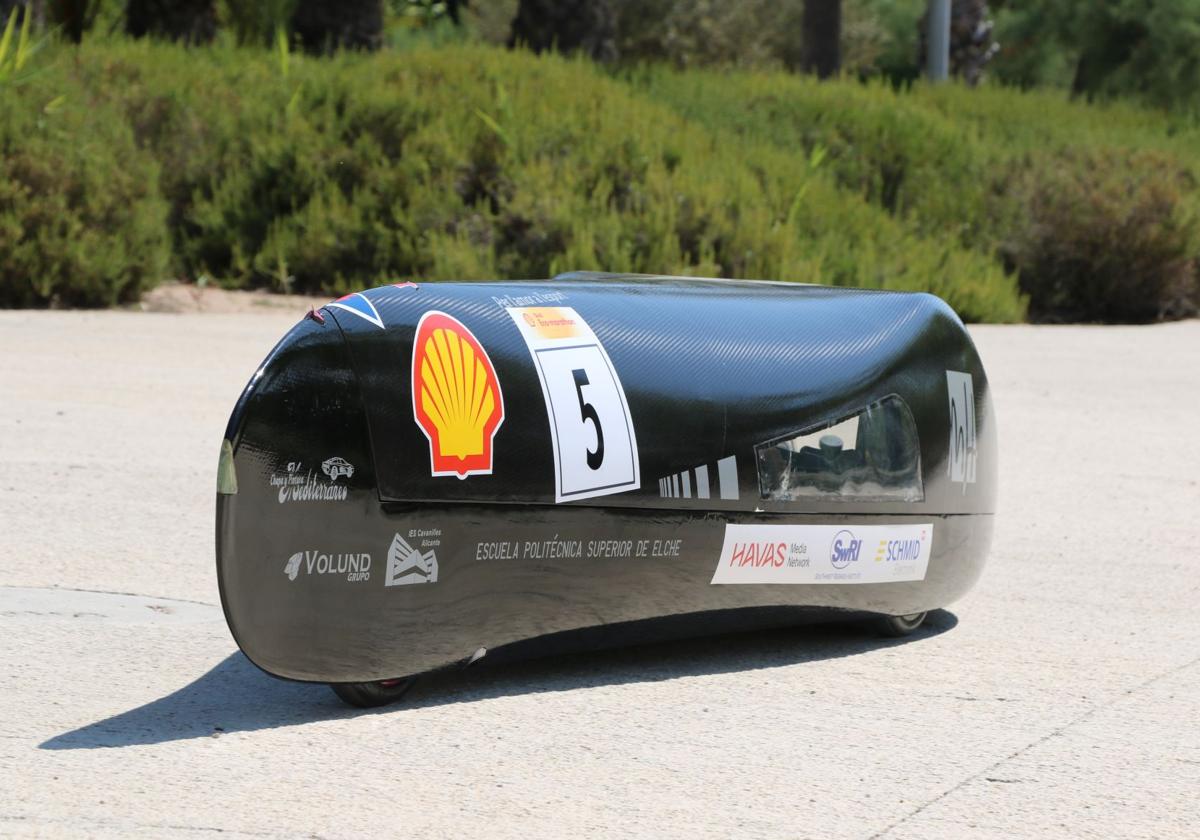 Dátil, the car with which UMH will compete in the Shell Eco-Marathon Europe and Africa 2025.