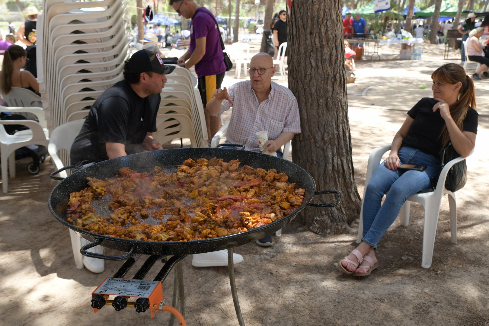 Las hogueras y barracas de Alicante celebran las paellas en Lo Morant