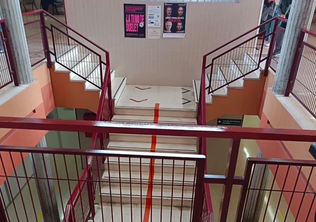 Stairs at the health centre.