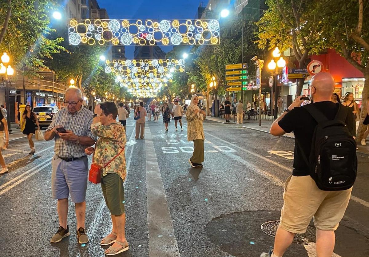 Lighting up the centre of Alicante.