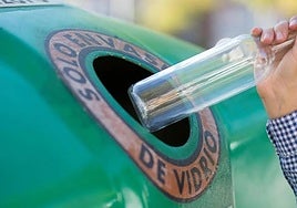 Reciclaje de vidrio.