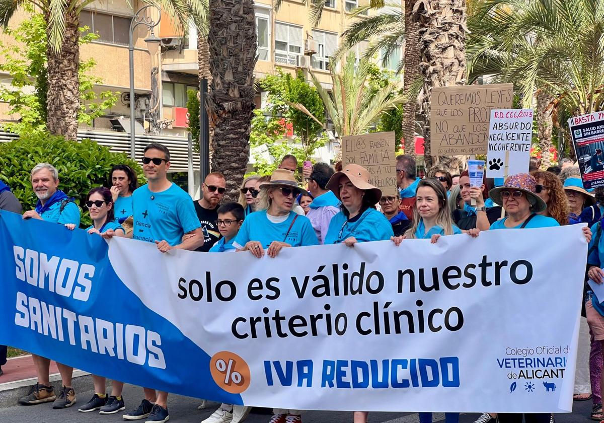 Imagen principal - 'Paseo reivindicativo' de los veterinarios contra la regulación del medicamento
