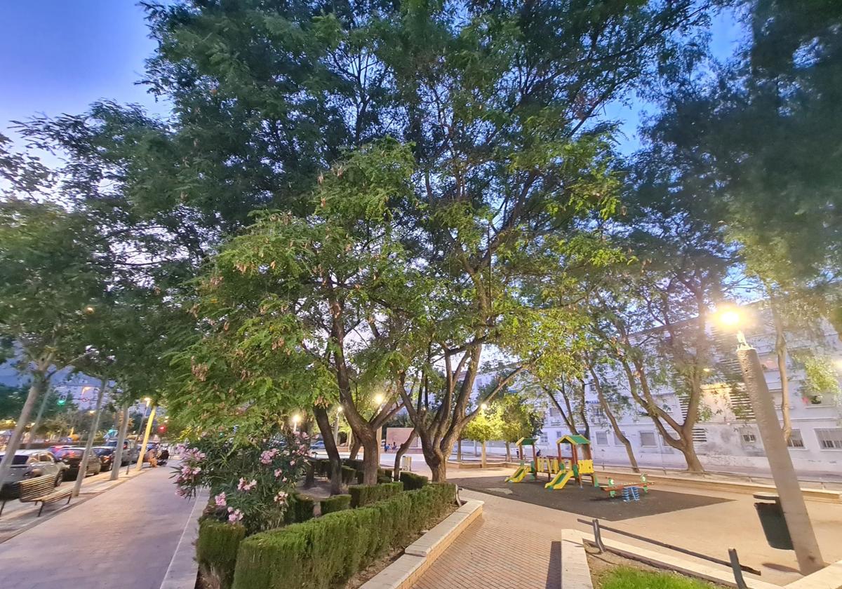 Lighting in Severo Ochoa Social Centre Park.