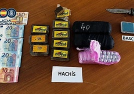 Droga incautada durante el operativo.