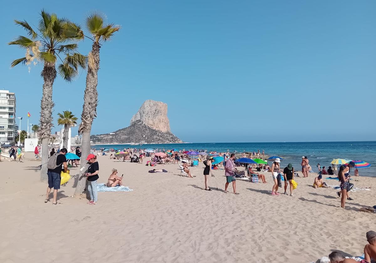 Cleaning day at Calp beach.