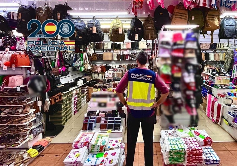 Images from the shop raid.