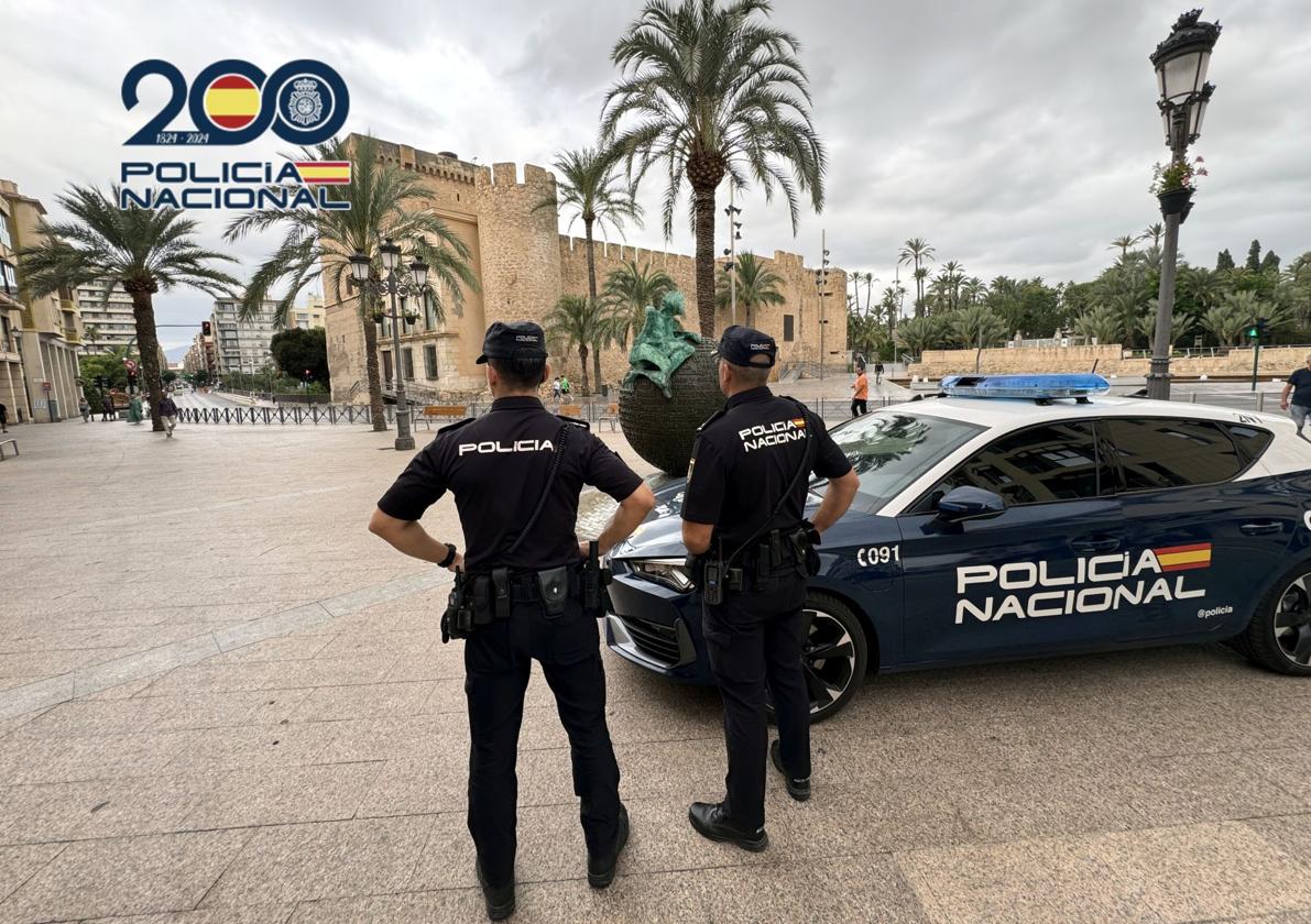 National Police patrol in Elche.