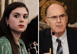 Nayma Beldjilali, nueva concejal de Hacienda, y Manuel Villar, responsable provisional de Deportes.