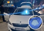 Persecución de película por las calles de Benidorm: dos detenidos, 7.200 pastillas de éxtasis intervenidas y un coche de alquiler destrozado