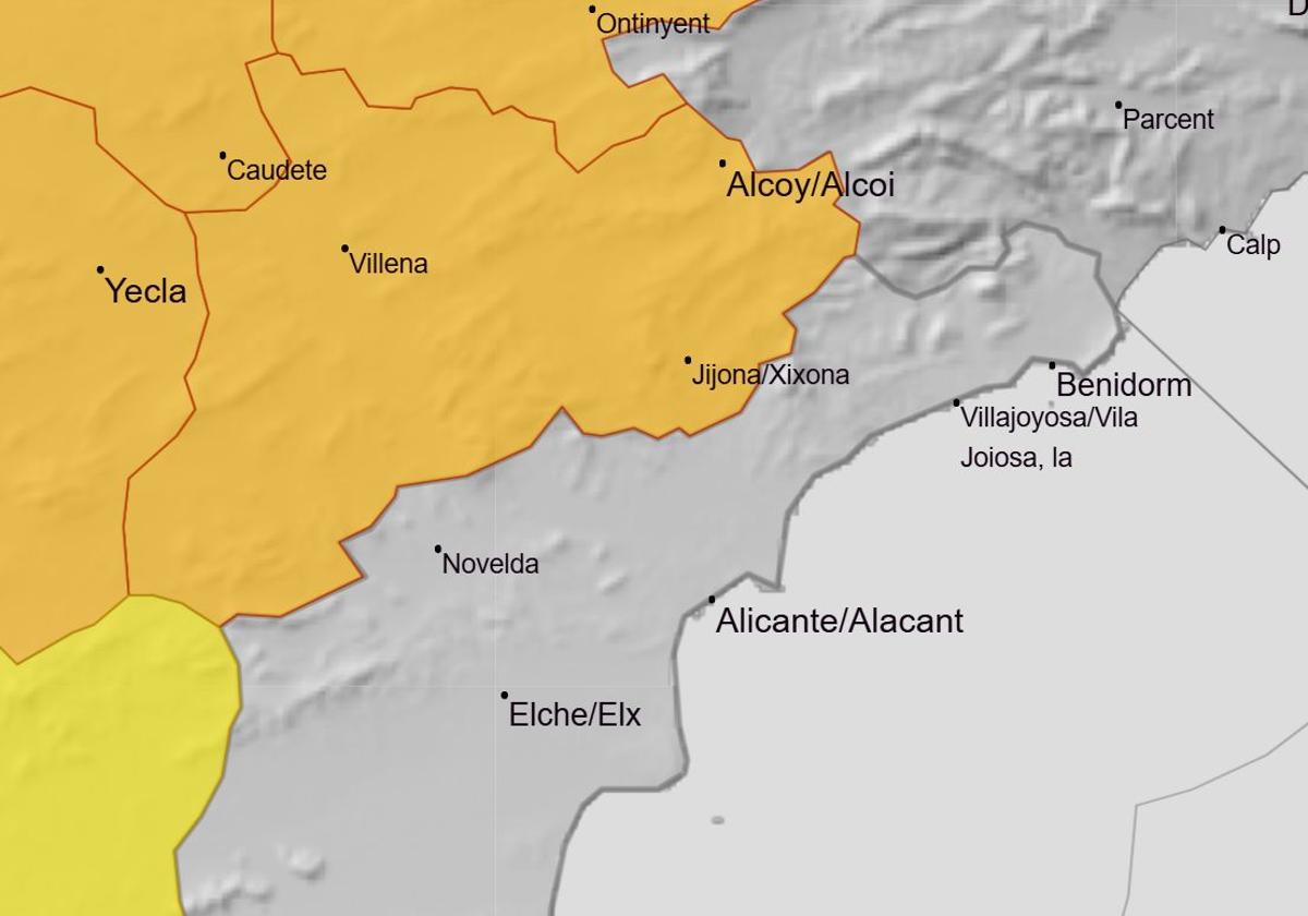 Mapa de la laerta naranja.