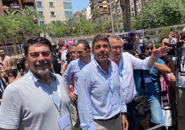 Luis Barcala, Carlos Mazón y Toni Pérez.