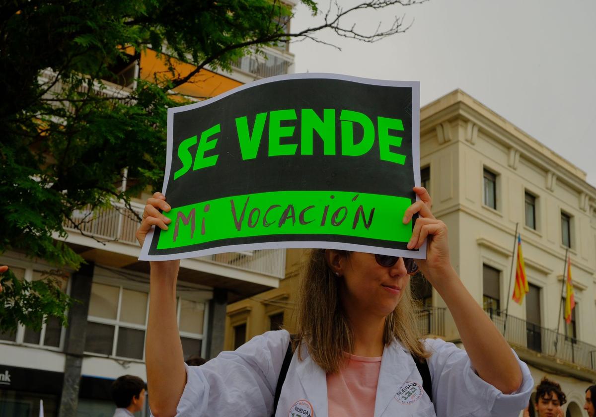Gathering last Thursday at the Montañeta square in Alicante during the medical strike.