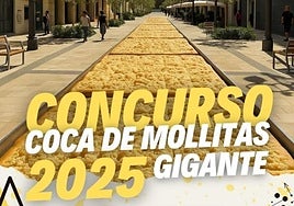 Cartel de la coca de mollitas gigante.
