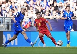 Pablo Torre, con España sub'21 este verano.