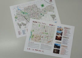 Plano turístico de Elda editado por el Ayuntamiento.