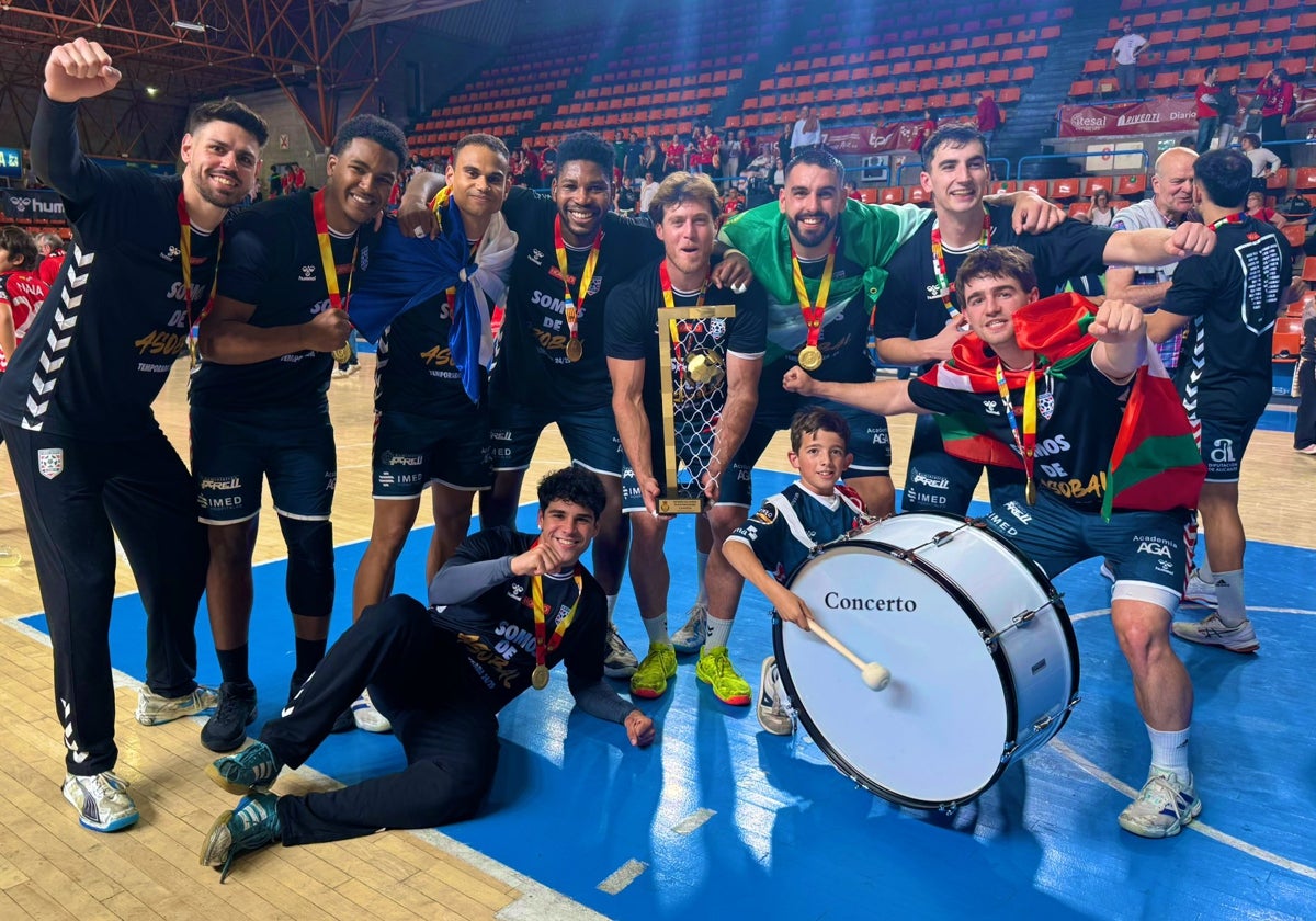 Celebración del ascenso a la ASOBAL.