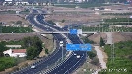 Carretera afectada por el incidente.