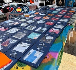 Camisetas falsificadas.