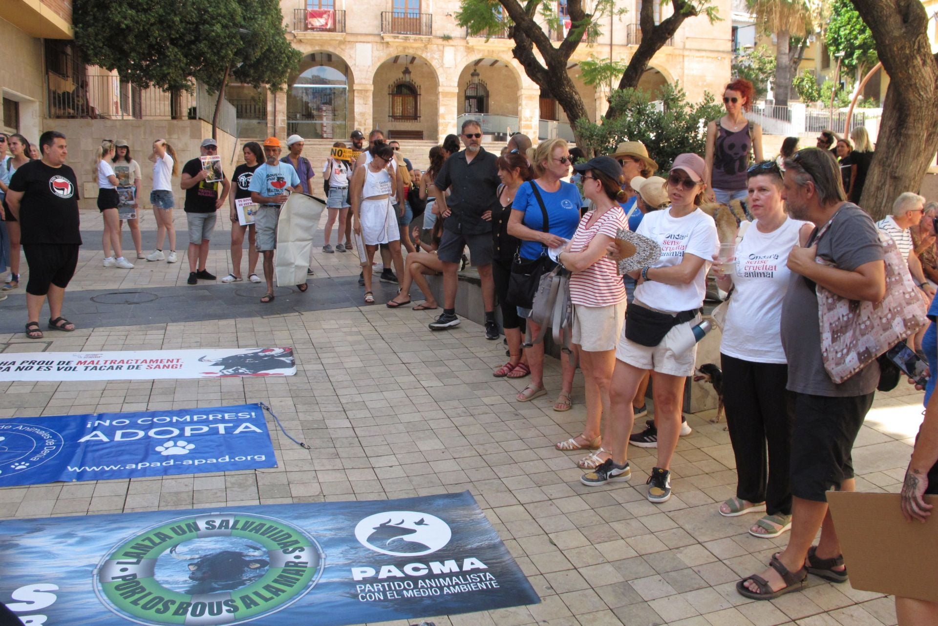 Protestas en Dénia contra els 'Bous a la mar'