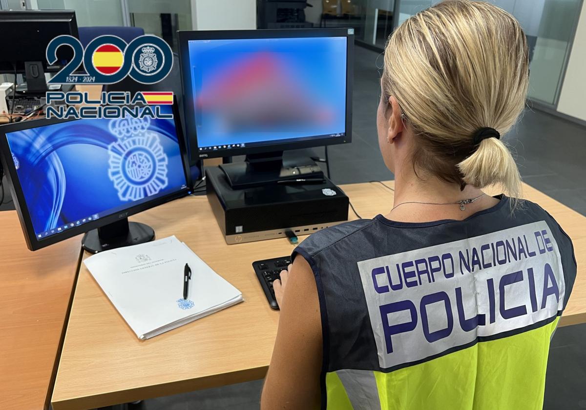 One of the investigators during her duties at the police station.
