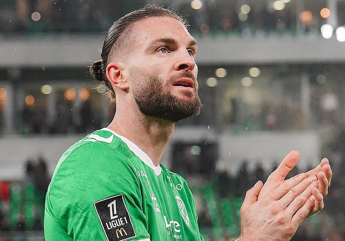 Leo Petrot, during a match with Saint-Etienne.