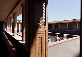 Recreación de las Termas Orientales de La Alcudia.