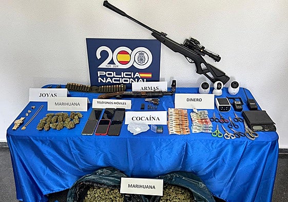 Material intervenido por la Policía Nacional en el marco de la operación.