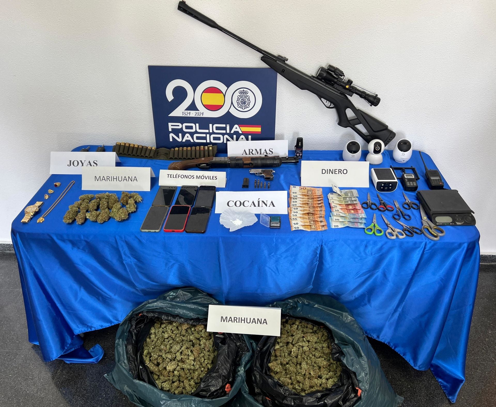 Material intervenido por la Policía Nacional en el marco de la operación.