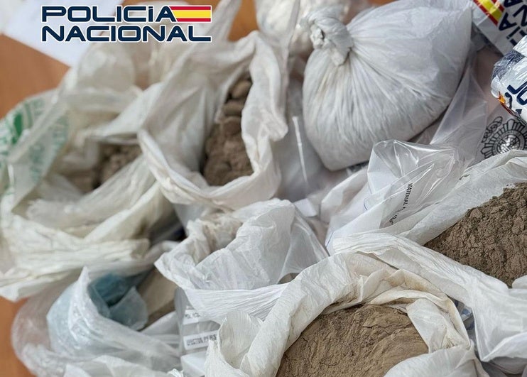 Imagen de la droga incautada por la Policía Nacional
