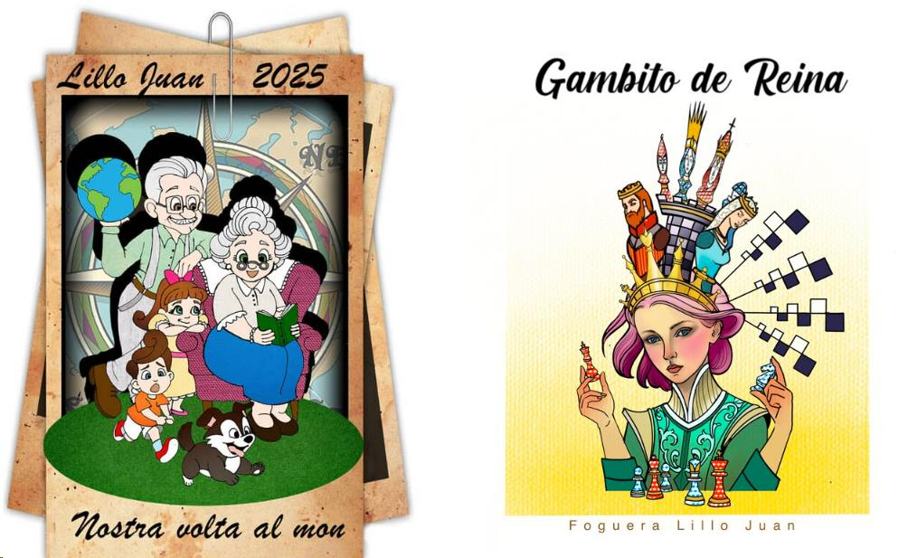 Bocetos de las hogueras de Lillo Juan.