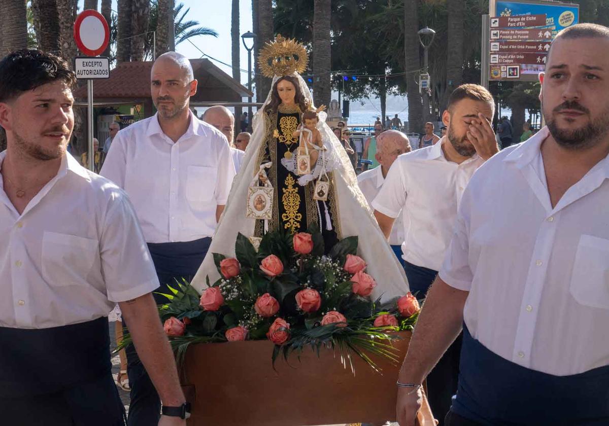 Homenaje a la Virgen del Carmen en Benidorm.