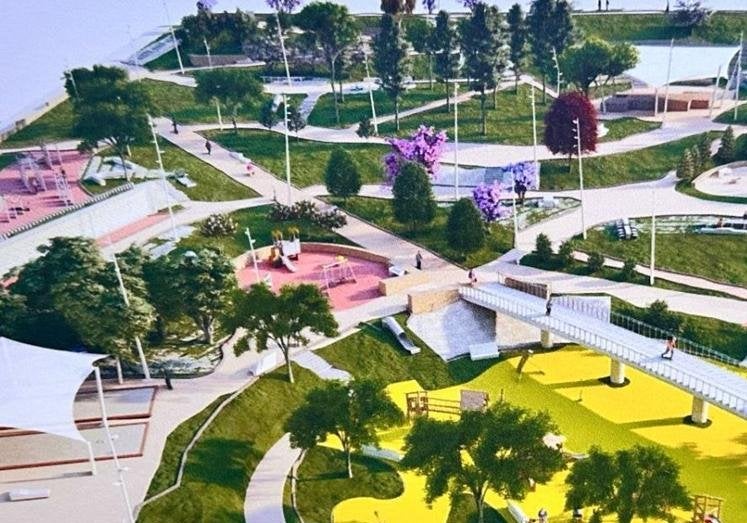 Proyección de cómo quedará el parque del PAU 2 tras terminar las obras.