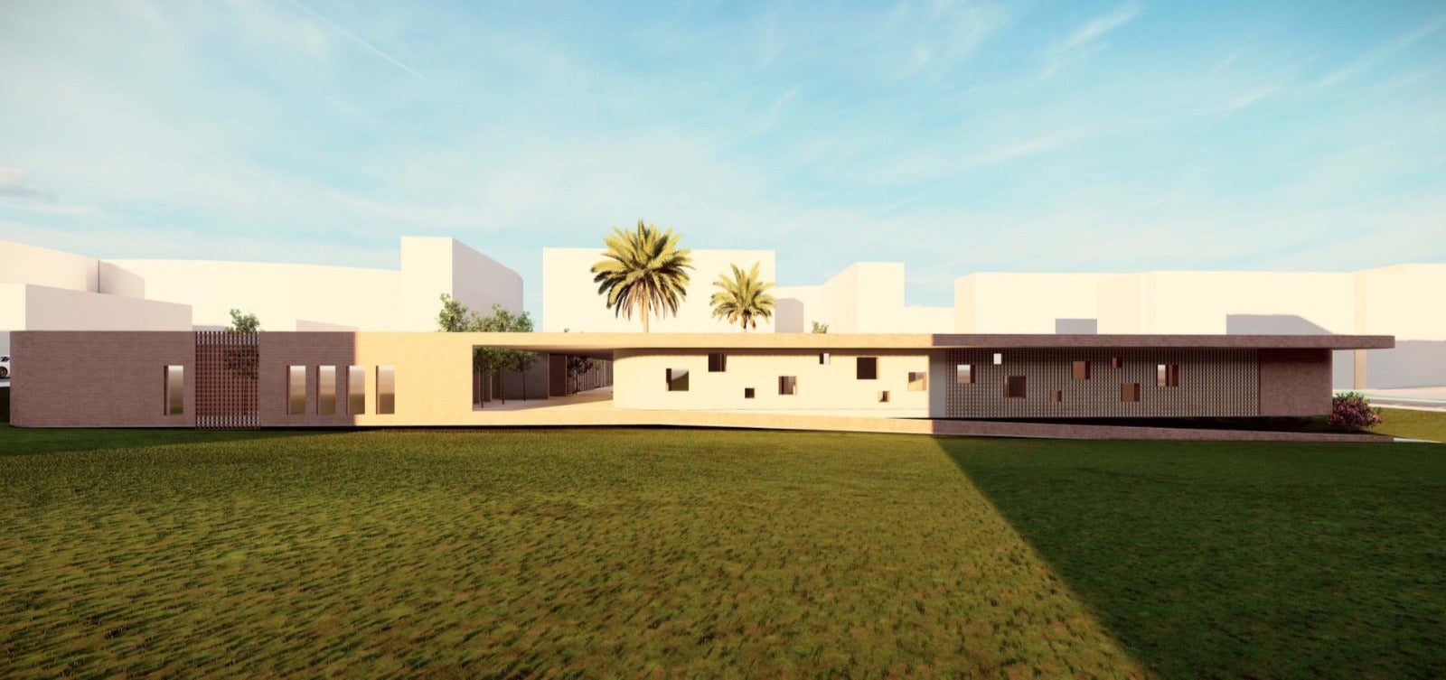 Recreación del nuevo colegio El Somni de Alicante.
