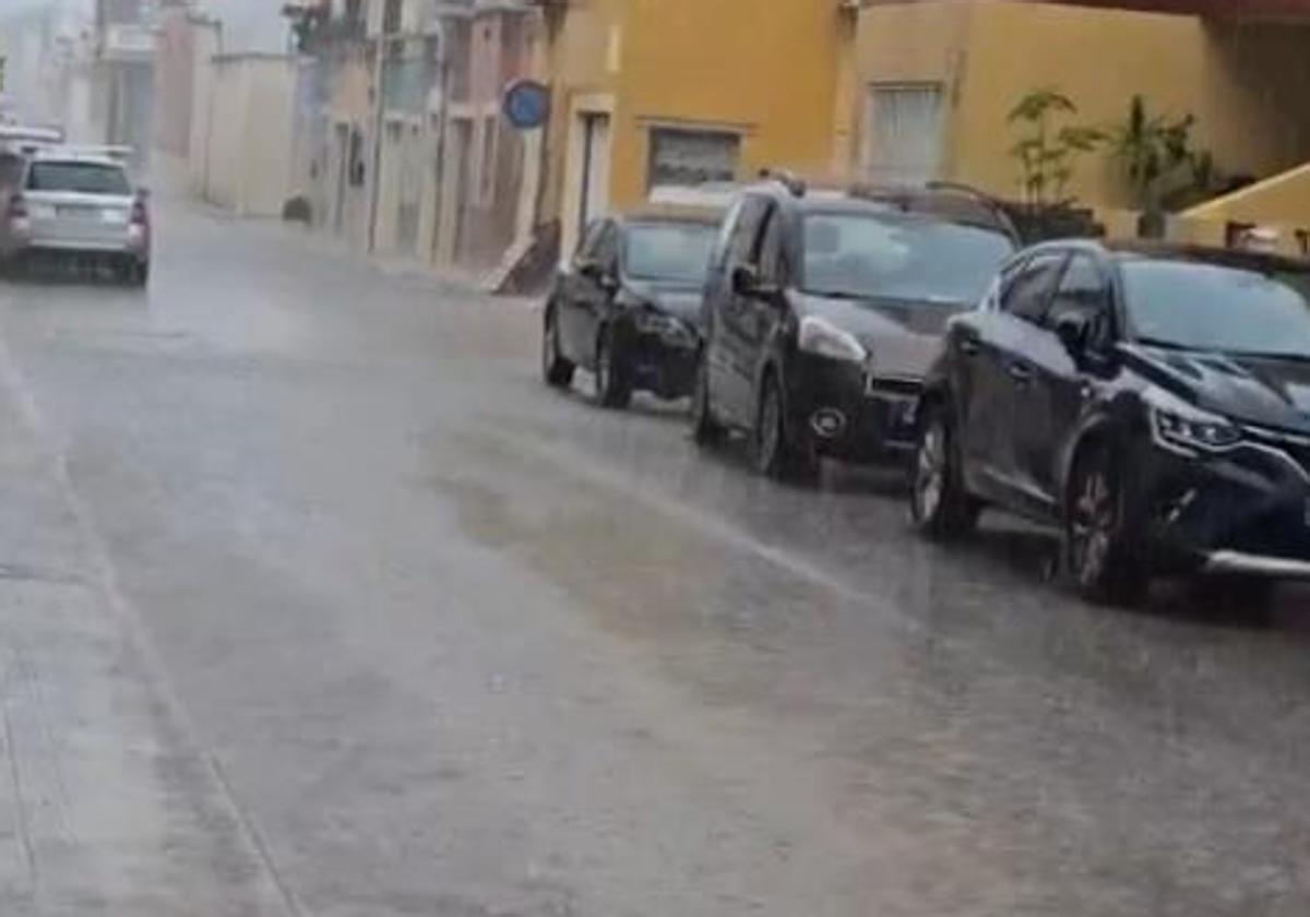 Lluvia en Benidoleig.