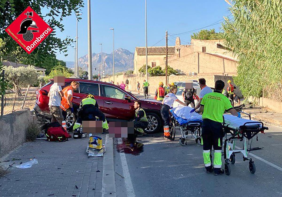 El accidente tuvo lugar en la carretera Tánger de Mutxamel.