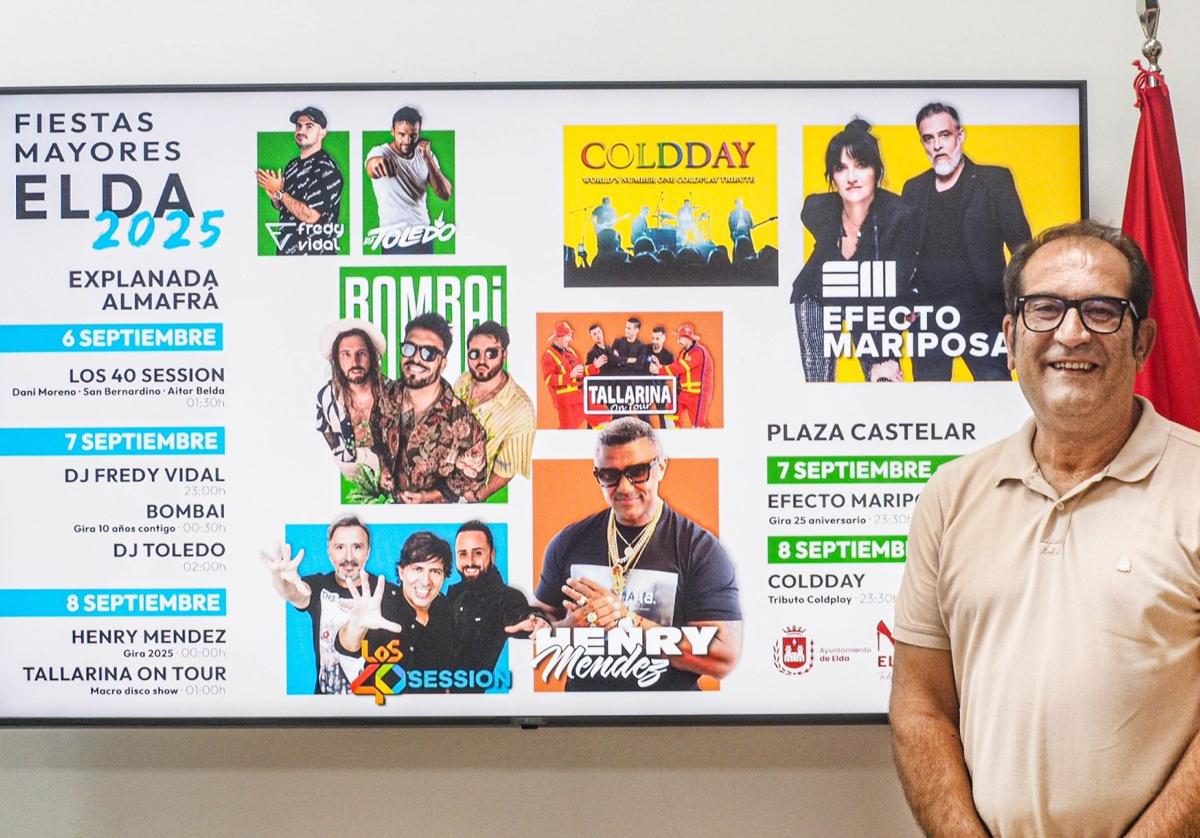 El concejal de Fiestas, David Guardiola, con la programación.