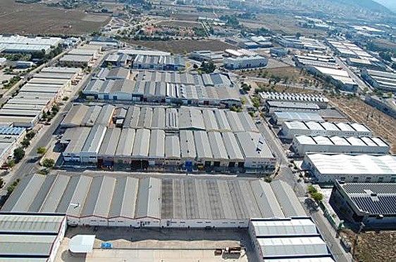 Vista aérea del Polígono Industrial El Rubial