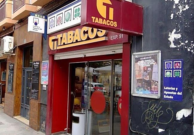 Punto receptor donde se ha vendido el número de la Lotería Nacional.