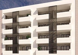 Proyección de las nuevas casas.